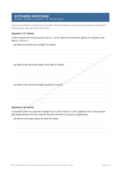 Questions preview