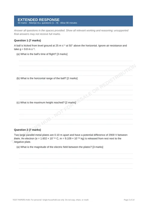 Questions preview