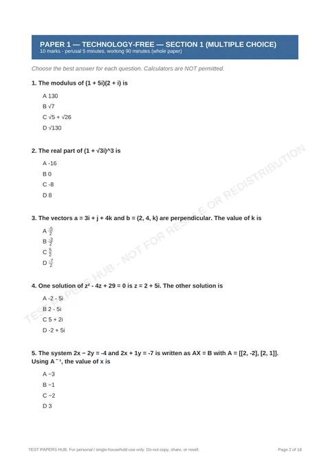 Questions preview