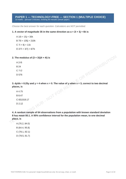 Questions preview