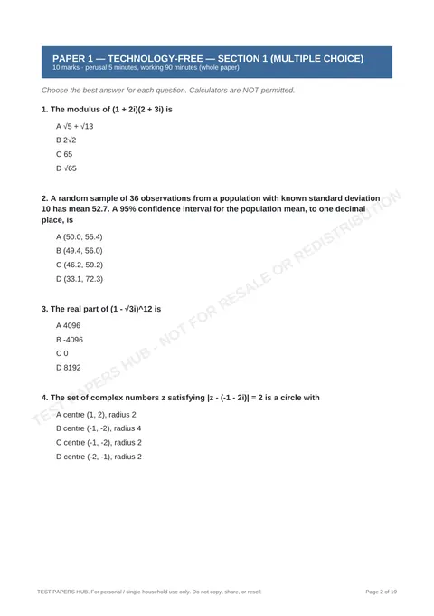 Questions preview