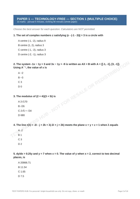 Questions preview