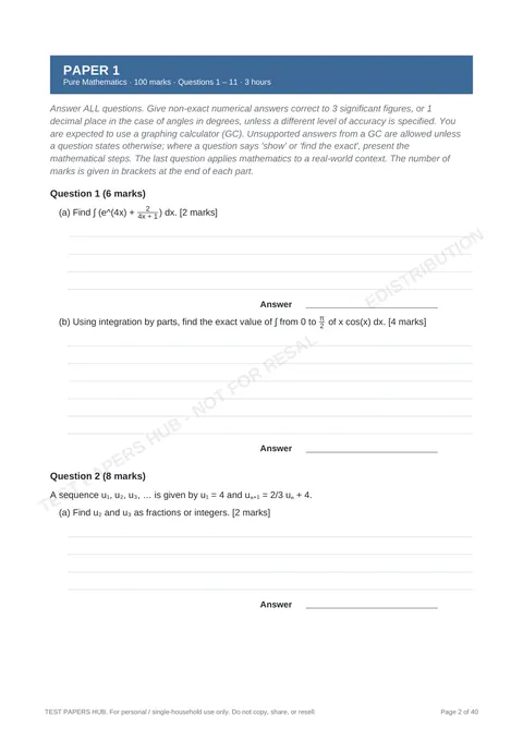 Questions preview
