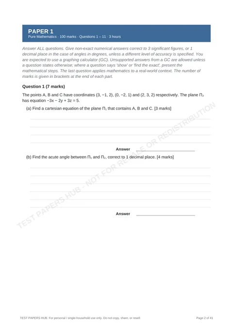 Questions preview