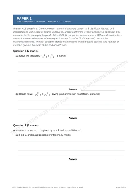 Questions preview