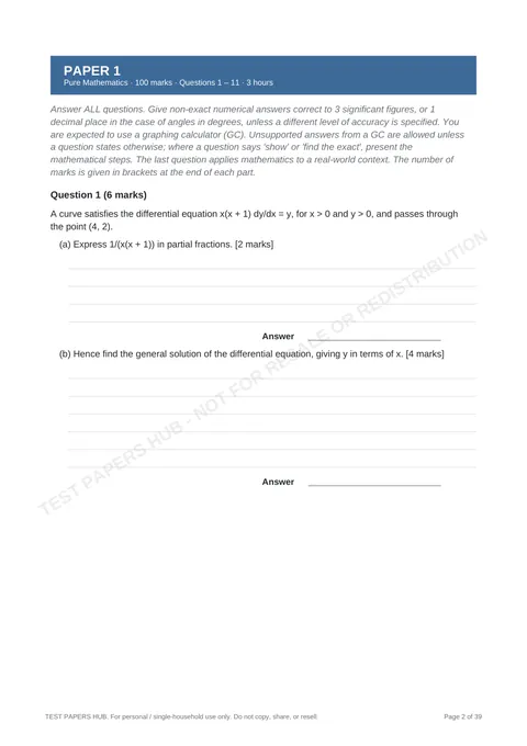 Questions preview