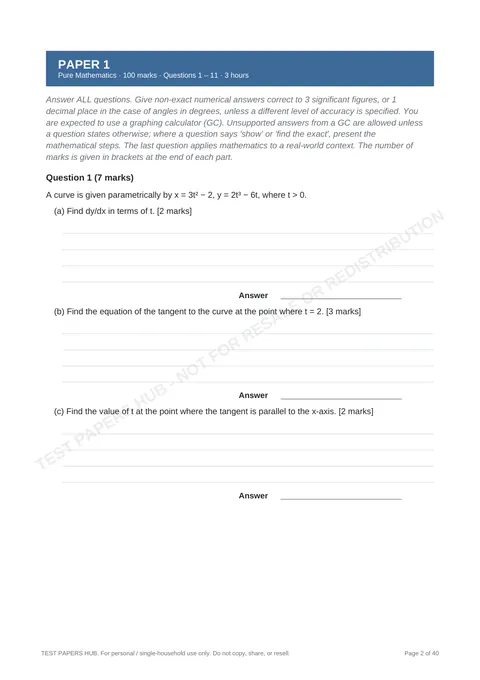 Questions preview