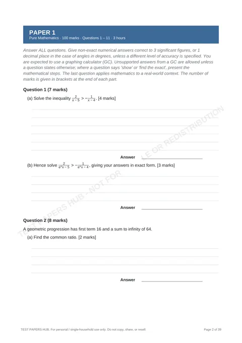 Questions preview