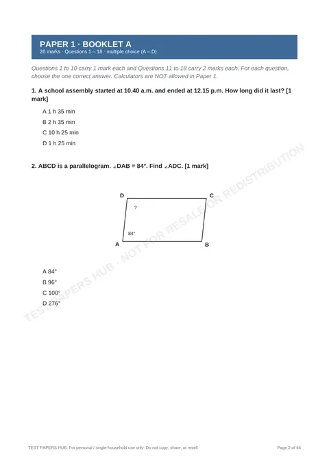 Questions preview