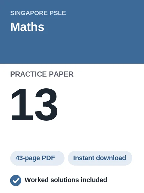Singapore PSLE Maths Practice Paper 13
