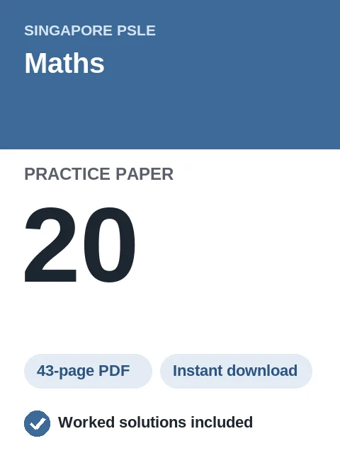 Singapore PSLE Maths Practice Paper 20