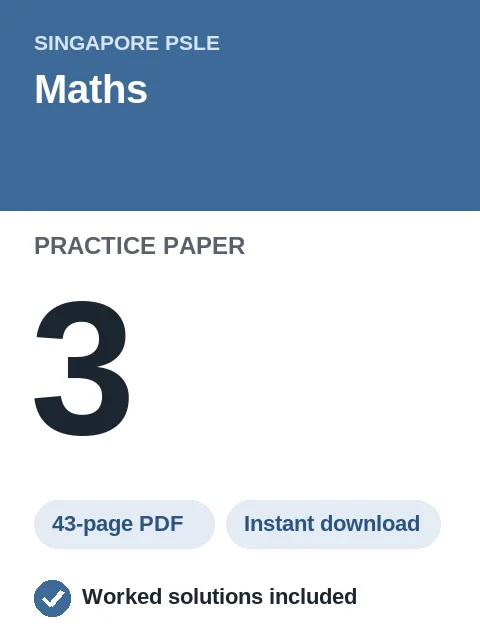 Singapore PSLE Maths Practice Paper 3