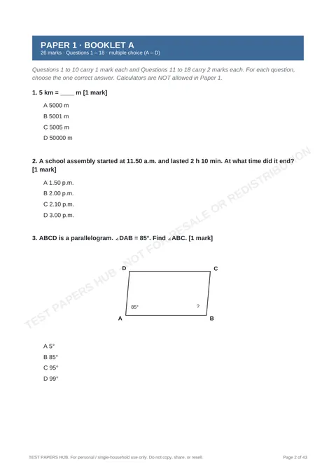 Questions preview
