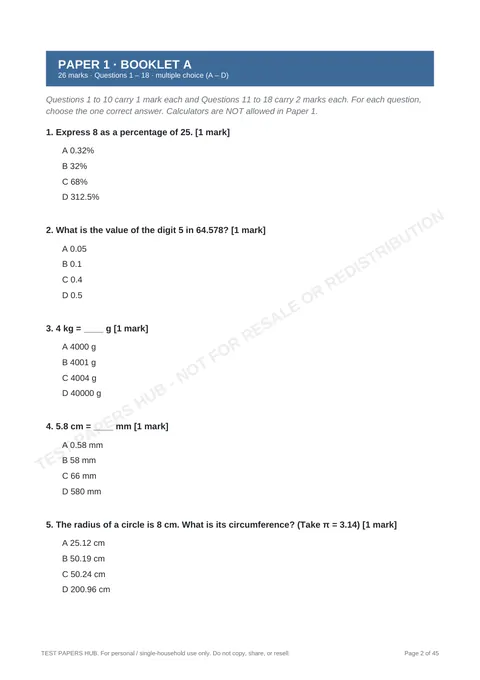 Questions preview