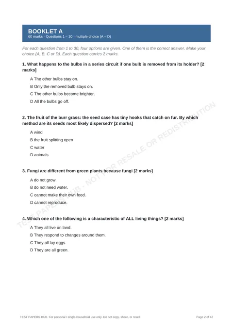 Questions preview