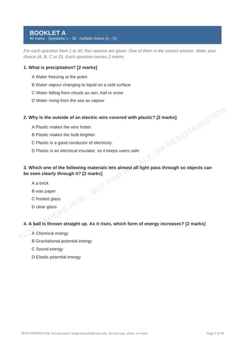 Questions preview