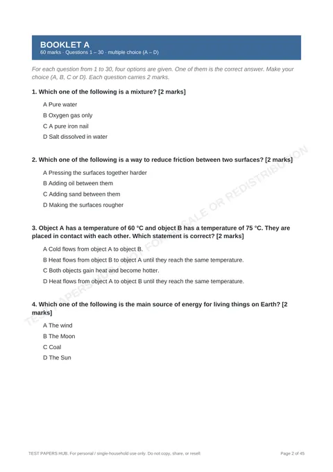 Questions preview