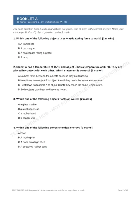 Questions preview