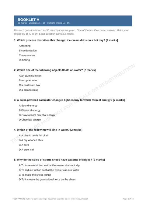Questions preview