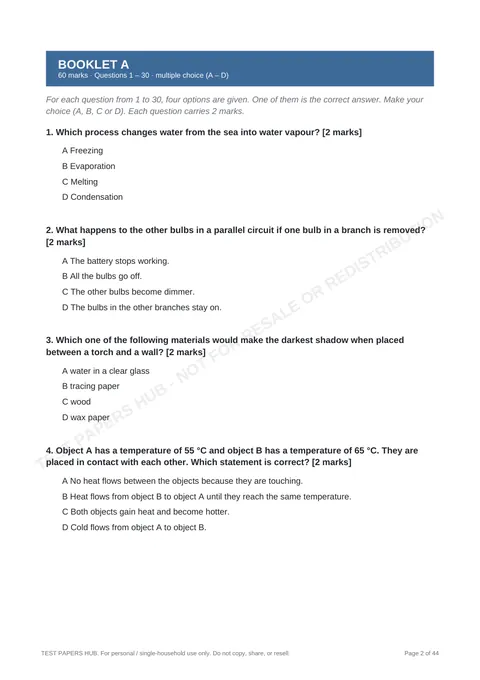 Questions preview