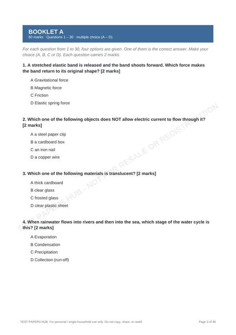 Questions preview