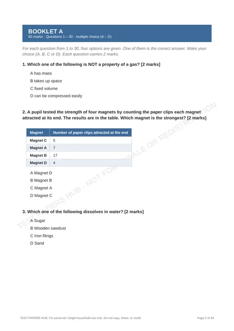 Questions preview