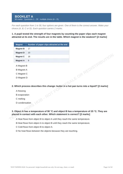 Questions preview