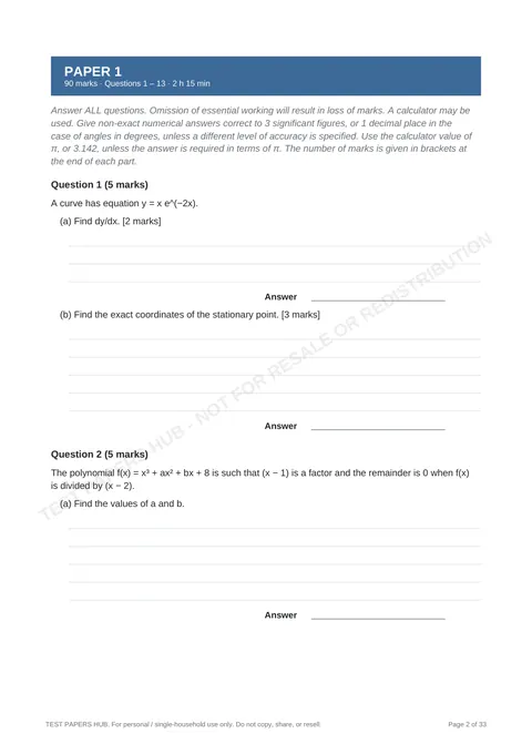 Questions preview