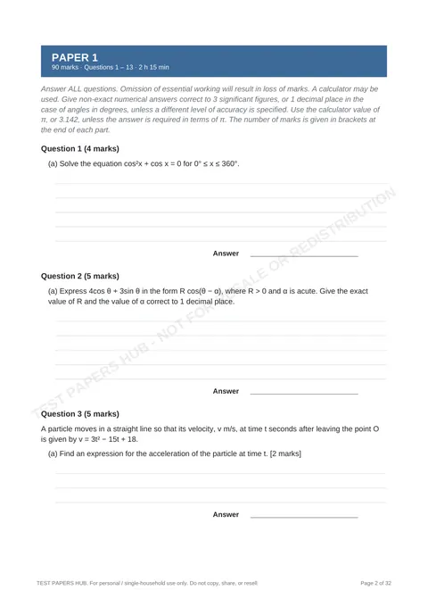 Questions preview