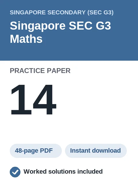 Singapore SEC G3 Maths Practice Paper 14