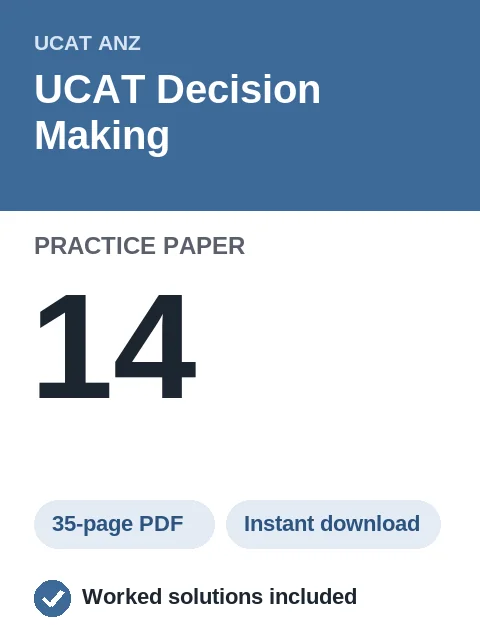 UCAT Decision Making Practice Paper 14