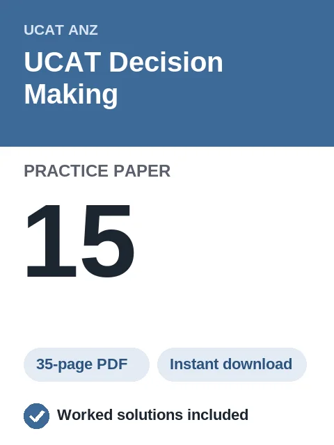 UCAT Decision Making Practice Paper 15