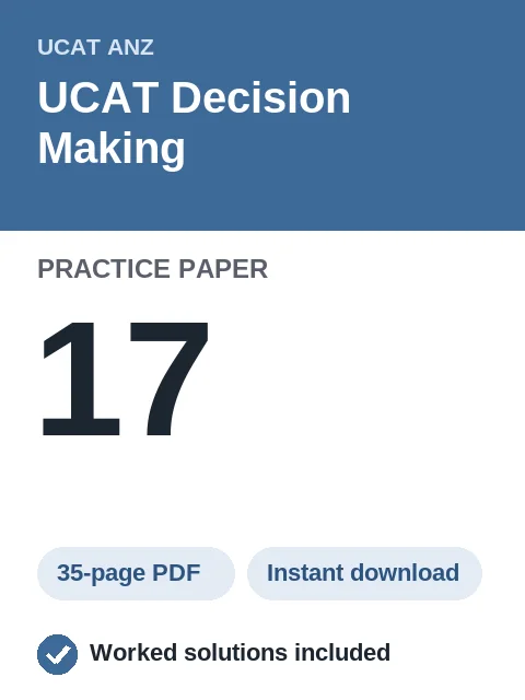 UCAT Decision Making Practice Paper 17