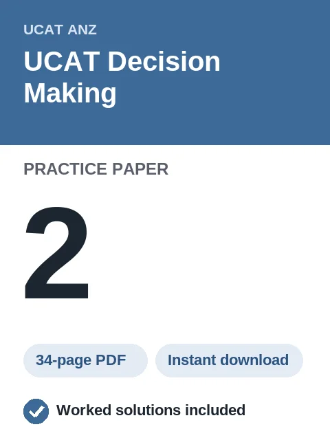 UCAT Decision Making Practice Paper 2