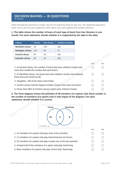 Questions preview