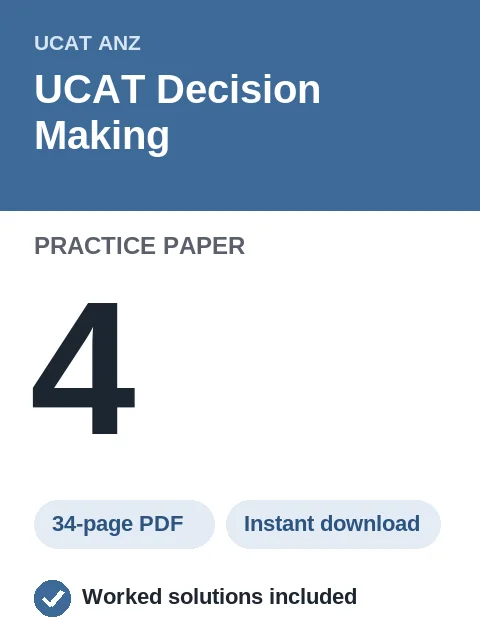 UCAT Decision Making Practice Paper 4