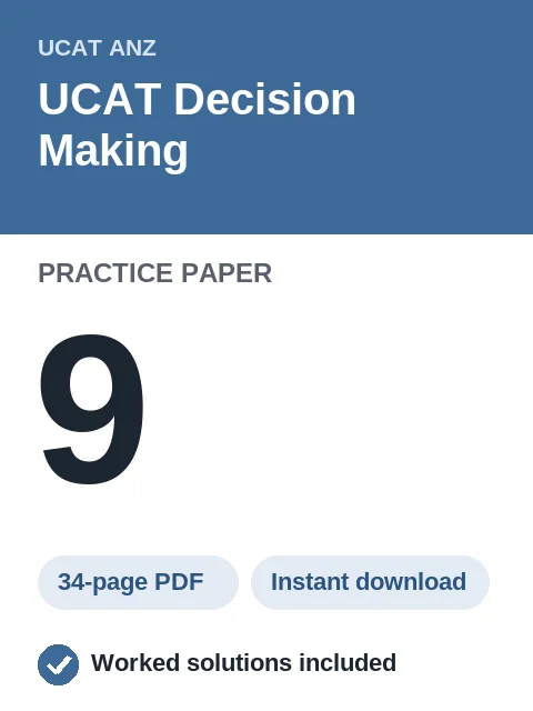 UCAT Decision Making Practice Paper 9