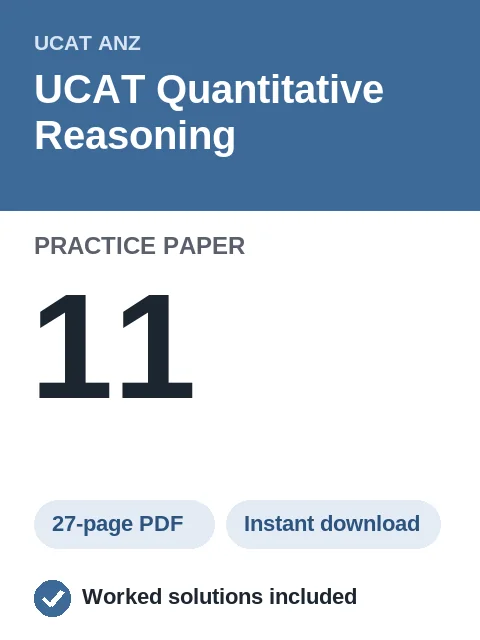 UCAT Quantitative Reasoning Practice Paper 11