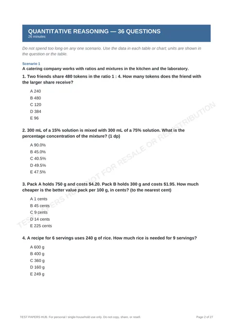 Questions preview