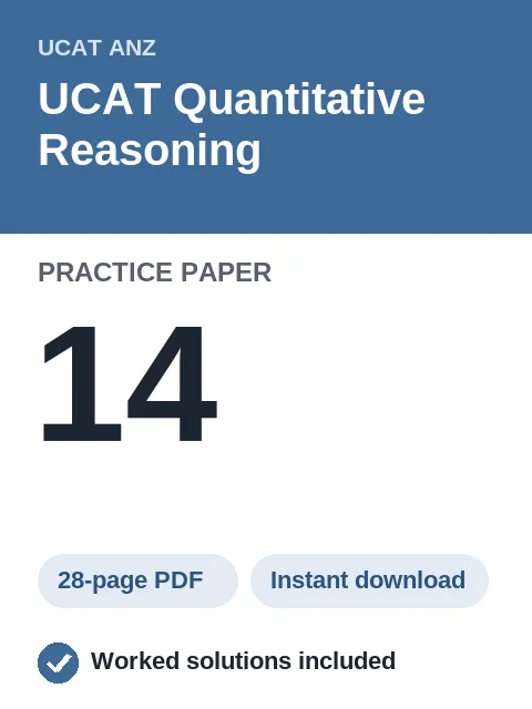 UCAT Quantitative Reasoning Practice Paper 14