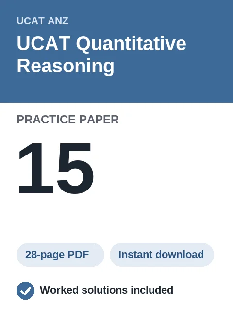 UCAT Quantitative Reasoning Practice Paper 15