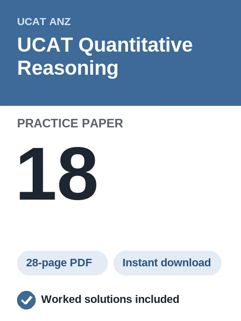 UCAT Quantitative Reasoning Practice Paper 18