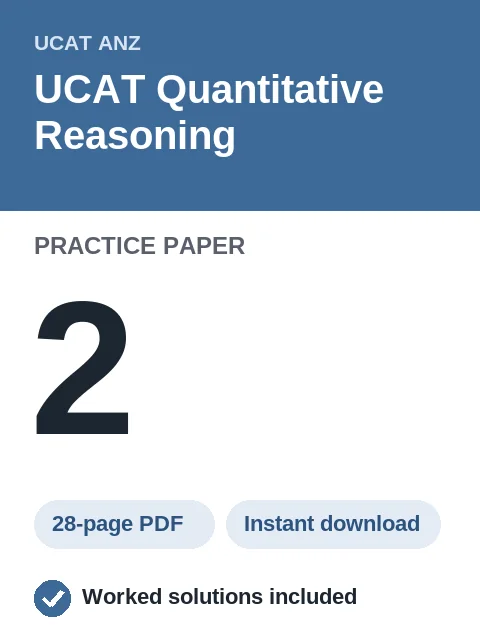 UCAT Quantitative Reasoning Practice Paper 2