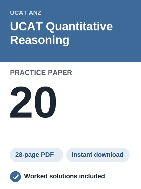 UCAT Quantitative Reasoning Practice Paper 20