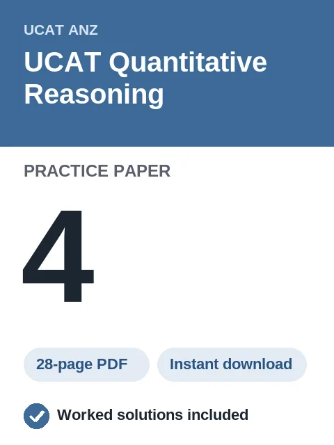 UCAT Quantitative Reasoning Practice Paper 4