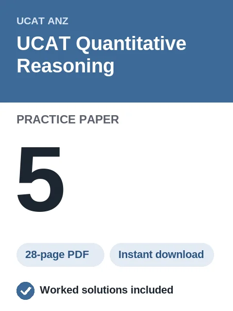 UCAT Quantitative Reasoning Practice Paper 5