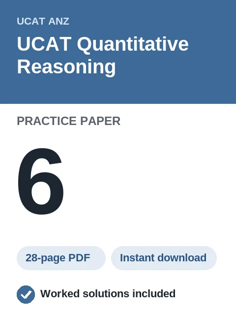 UCAT Quantitative Reasoning Practice Paper 6