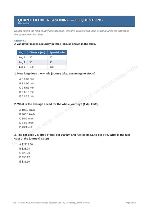 Questions preview