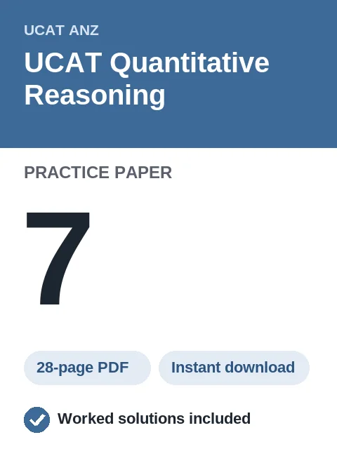 UCAT Quantitative Reasoning Practice Paper 7