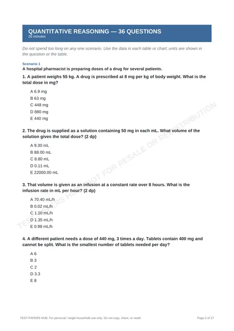Questions preview